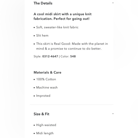 American Eagle Knit Slit Midi Skirt, Cotton, medium - Picture 3 of 9